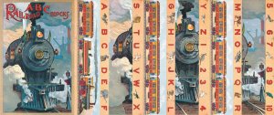 The railroad, A B C blocks by Mcloughlin Bros Oil Painting