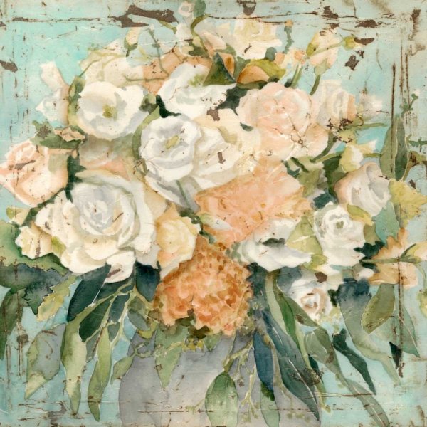 Vintage Arrangement I by Megan Meagher - Hand-Painted Oil Painting Reproduction