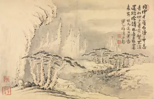Landscapes in Various Styles after Old Masters 10 by Mei Qing Oil Painting