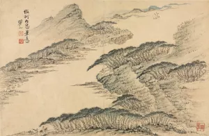 Landscapes in Various Styles after Old Masters 7 by Mei Qing Oil Painting