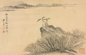 Landscapes in Various Styles after Old Masters 8 by Mei Qing Oil Painting