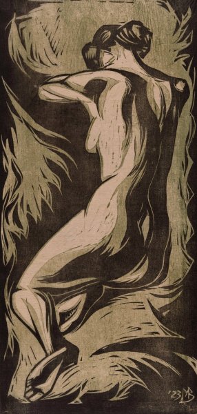 Naakte vrouw by Meijer Bleekrode Oil Painting