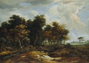 Entrance to a Forest by Meindert Hobbema Oil Painting