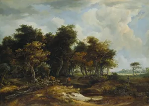 Entrance to a Forest by Meindert Hobbema Oil Painting