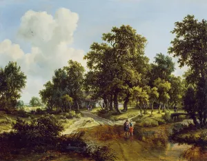The Outskirts of a Wood Oil painting by Meindert Hobbema