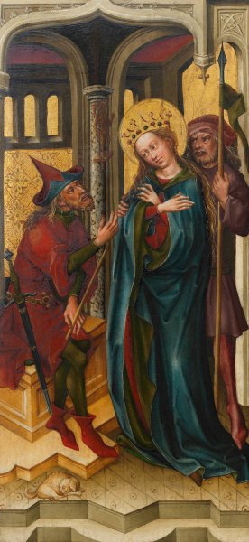 Disputation der heiligen Katharina by Meister Des Friedrichsaltars Oil Painting