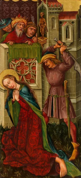 Enthauptung der heiligen Katharina by Meister Des Friedrichsaltars Oil Painting