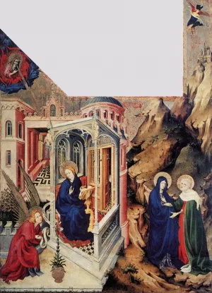 The Annunciation and the Visitation by Melchior Broederlam Oil Painting