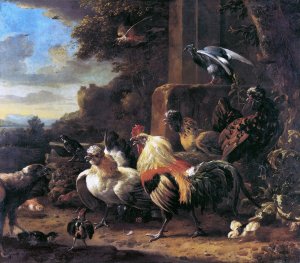 Landscape with Poultry and Birds