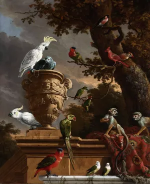 The Menagerie by Melchior D'Hondecoeter Oil Painting
