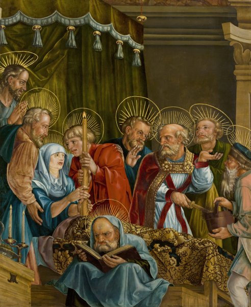 The Deathbed of Mary  by Melchior Feselen - Hand-Painted Oil Painting Reproduction
