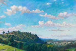Sommerliche Landschaft im Spessart by Melchior Lechter Oil Painting