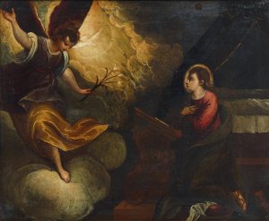 The Annunciation by Melchiorre Galluzzi Oil Painting