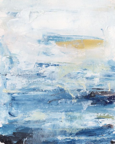 Main Product Photo of Waves on Sand I Painting by Melissa Wang