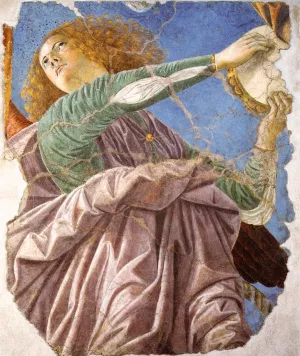 Angel with Tambourine Oil painting by Melozzo Da Forli