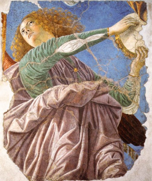 Main Product Photo of Angel with Tambourine Painting by Melozzo Da Forli