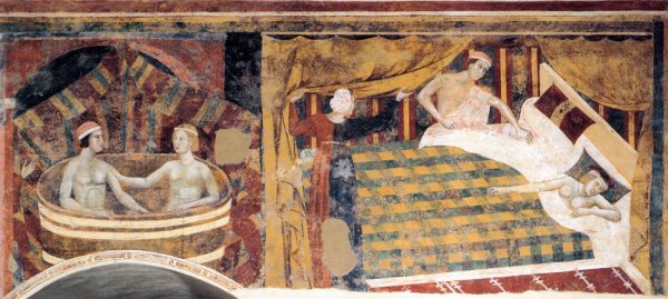 Main Product Photo of Erotic Scenes Painting by Memmo Di Filippuccio