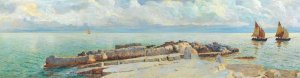 Coastal Landscape by Menci Clement Crncic Oil Painting