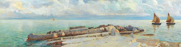 Main Product Photo of Coastal Landscape Painting by Menci Clement Crncic