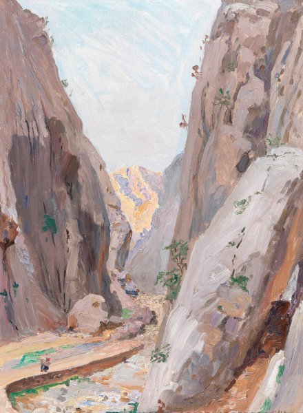 Main Product Photo of View of the Mountains Near Zadar Painting by Menci Clement Crncic