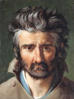 Head of a Man by Merry-Joseph Blondel Oil Painting