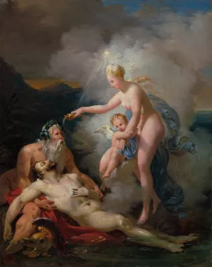 Venus Healing Aeneas Oil painting by Merry-Joseph Blondel