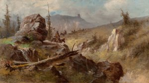 Landscape with Fallen Tree by Meyer Straus Oil Painting