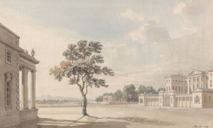 Carlton House from Pall Mall by Michael Angelo Rooker Oil Painting