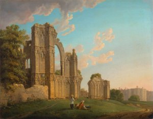 St. Mary's Abbey, York by Michael Angelo Rooker Oil Painting