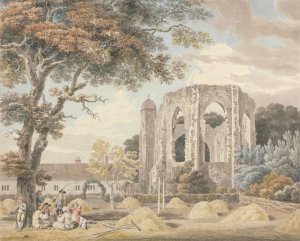 The Chapel of the Greyfriars Monastery, Winchester by Michael Angelo Rooker Oil Painting