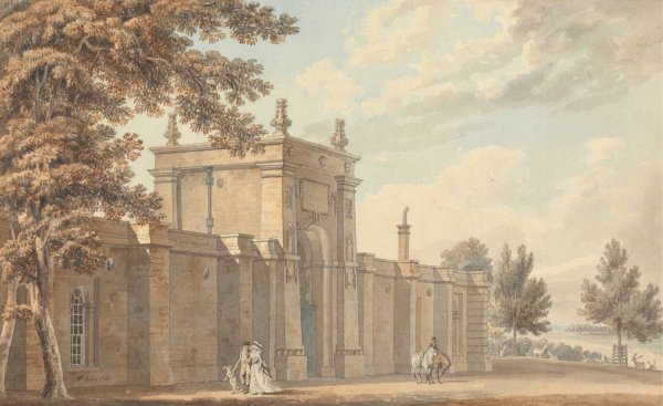 The Gate at Blenheim  by Michael Angelo Rooker - Hand-Painted Oil Painting Reproduction