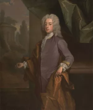 An Unknown Man by Michael Dahl Oil Painting