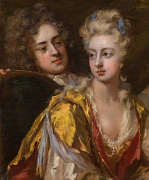 Portrait Of A Lady And A Gentleman by Michael Dahl Oil Painting