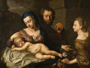 The Holy Family by Michael Dahl Oil Painting