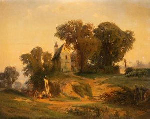 The high day procession by Michael Emil Sachs Oil Painting