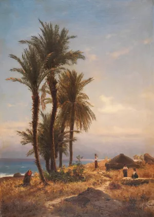 Mediterrane Landschaft by Michael Haubtmann Oil Painting