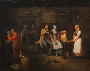 In der Kaffeekuche by Michael Neder Oil Painting