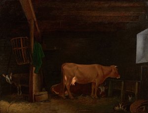 Kuhstall by Michael Neder Oil Painting