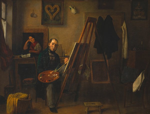 Main Product Photo of Selbstbildnis Michael Neder an der Staffelei  Painting by Michael Neder