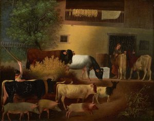 The homecoming of the herd by Michael Neder Oil Painting
