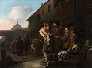 Clothing the Naked by Michael Sweerts Oil Painting