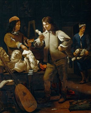 In The Studio by Michael Sweerts Oil Painting