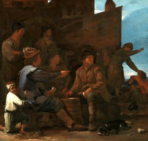 The Card Players by Michael Sweerts Oil Painting