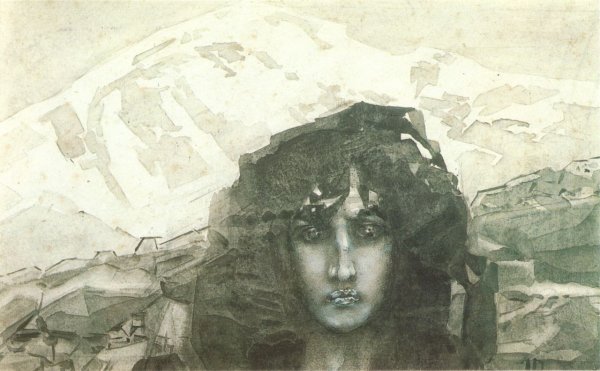 Main Product Photo of Demon - Draft Painting by Michael Vrubel