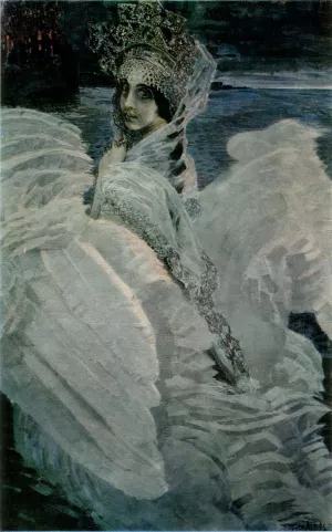 Swan-Princess Oil painting by Michael Vrubel