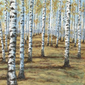 Birch Hillside II by Michael Willett Oil Painting