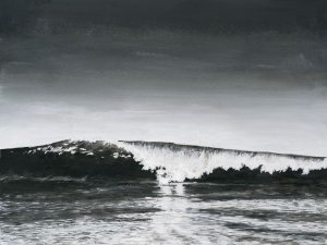 Black & White Waves I by Michael Willett Oil Painting