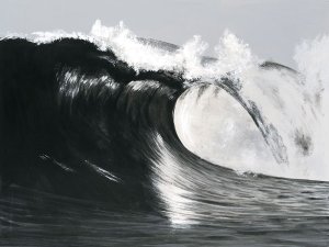 Black & White Waves III by Michael Willett Oil Painting
