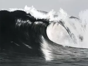 Black & White Waves III by Michael Willett Oil Painting