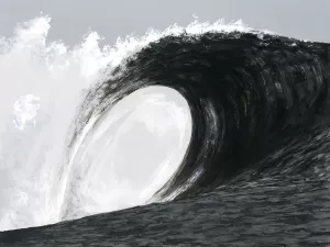 Black & White Waves IV by Michael Willett Oil Painting